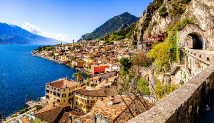 old town of Limone sul Garda in Italy