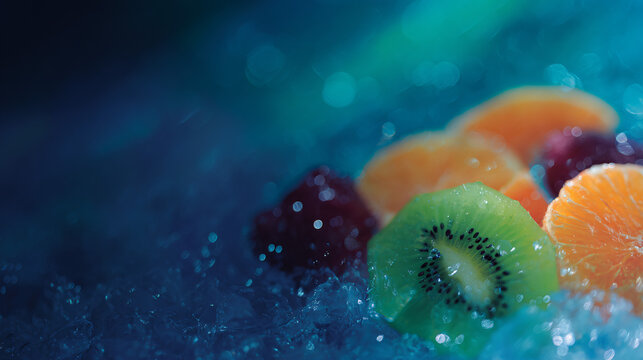 Background of beautiful yield slash on a frozen surface. ai engender conception