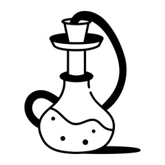 A drawing style icon of a weed bong 