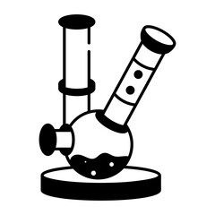 A doodle style icon of a weed bong 