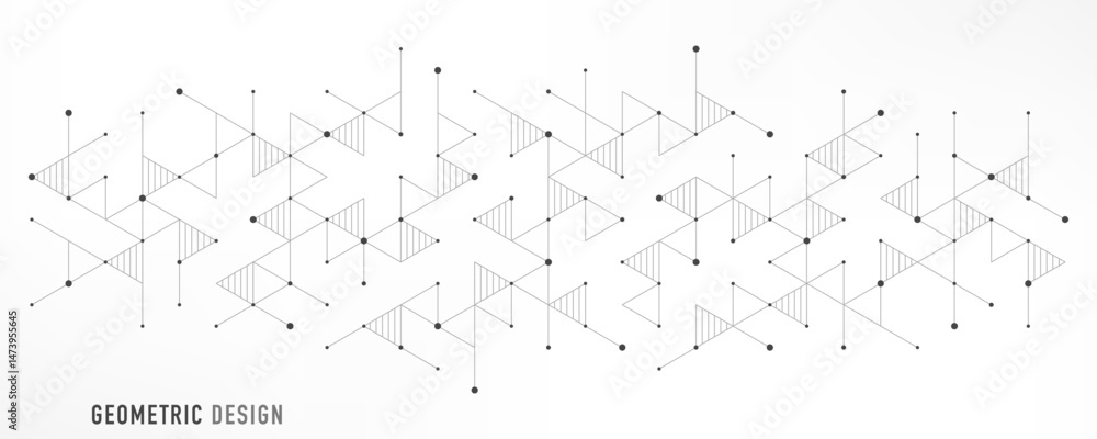 Aufkleber Abstract vector background with a geometric pattern of triangle shapes. Graphic design element 
