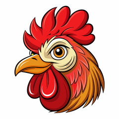 rooster isolated on white background