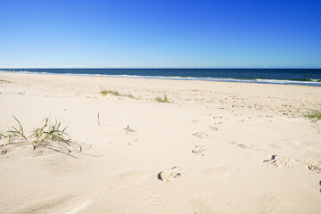 Landscape on the beach between Wenningstedt and Kampen on the Frisian island of Sylt. View of the...