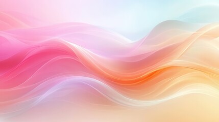 Obraz premium Abstract, flowing, pastel waves of color