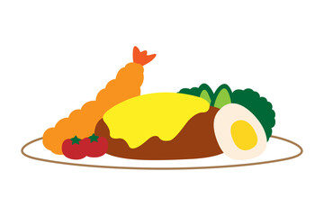 チーズハンバーグのランチプレート