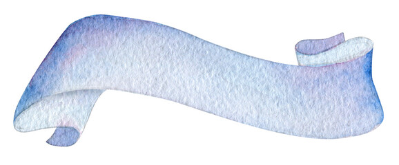 Blue ribbon wedding banner