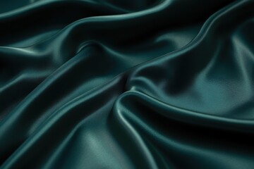 Obraz premium Deep teal silk drapes in elegant folds