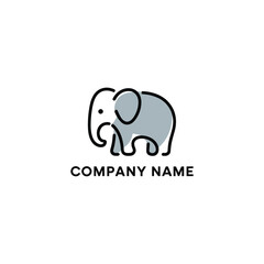 Obraz premium Minimalist elephant logo design 