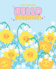 Sunny smiles bloom in a cheerful garden of yellow and white flowers. A perfect day to say, “Hello sunshine!