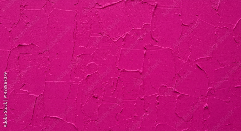 Poster textured background of vibrant pink paint with visible brushstrokes and a thick, layered application