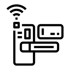 icon smart door with style outline