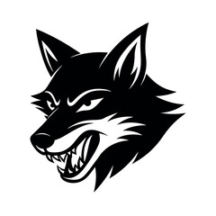 vicious jackal face tattoo stock image