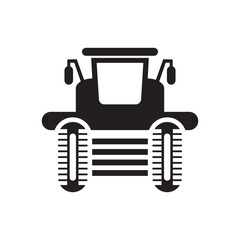 Vector illustration of a combine harvester silhouette