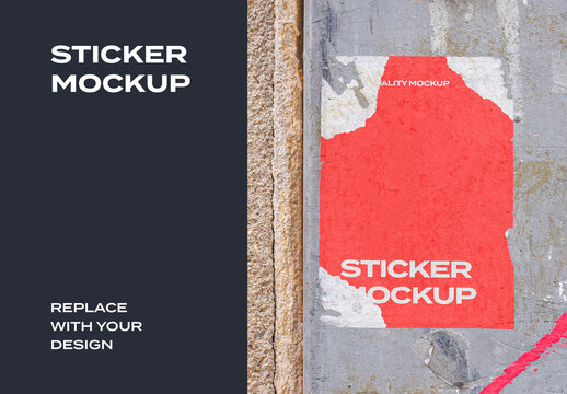 Sticker Mockup Paper Template Texture Street Urban