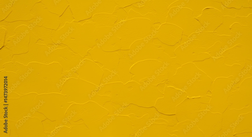Poster textured yellow wall background with abstract brush strokes, creating a vibrant and artistic surface