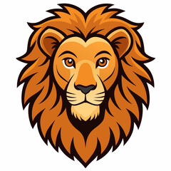 Royal Lion Head Line Art Vector