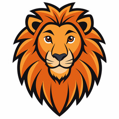 Royal Lion Head Line Art Vector
