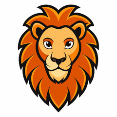 Royal Lion Head Line Art Vector
