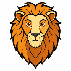 Royal Lion Head Line Art Vector
