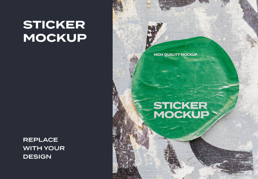 Sticker Mockup Paper Template Texture Street Urban