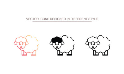 Lamb icon design with white background stock illustration