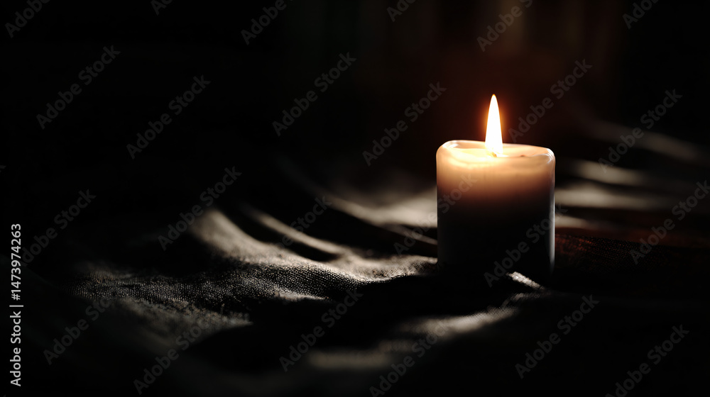 Poster cd glint softly in a dark way casting shadows and creating a tranquil atm