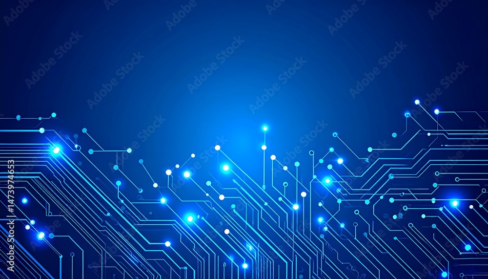 Poster digital circuit design technology conference graphic illustration virtual environment abstract view