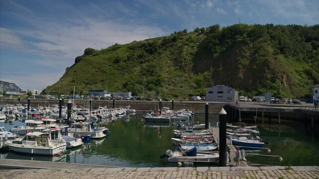 Scenic View of Laredo Marina in Cantabria, Spain

