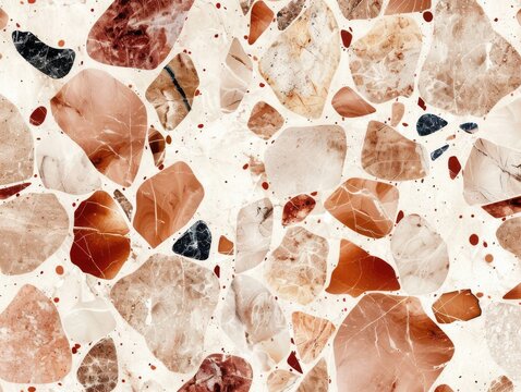 Abstract terrazzo design modern interior digital art creative space aesthetic contemporary style