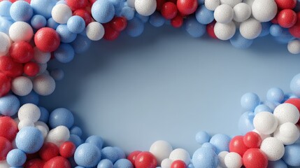 Balloon Frame: A visually striking frame, expertly crafted with red, white, and blue balloons, perfect for adding a festive and celebratory flair to any design.