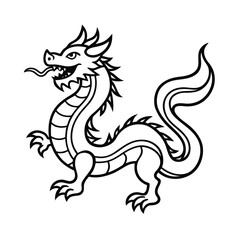 black and white dragon