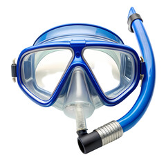Blue Diving Mask and Snorkel Set  Snorkeling Gear isolated on transparent background