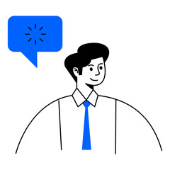 Businessman Working Activity Vector Illustration