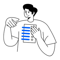 Businessman Working Activity Vector Illustration