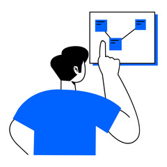 Businessman Working Activity Vector Illustration