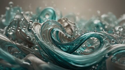 An exquisite abstract composition of fluid