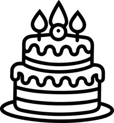 birthday cake vector illustration