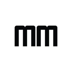 MM monogram logo design letter text name symbol monochrome logotype alphabet character simple logo