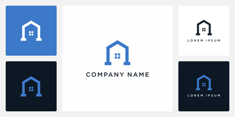 Abstract home letter A logo