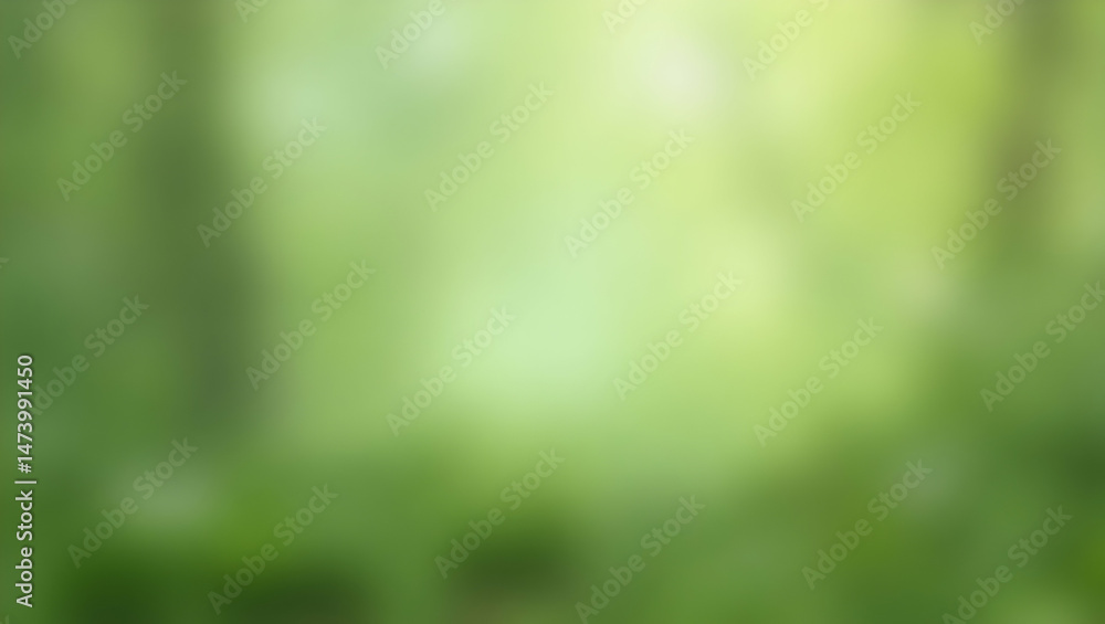 Poster serene soft focus, an abstract nature dreamscape with gentle green tones creating a calming and peac