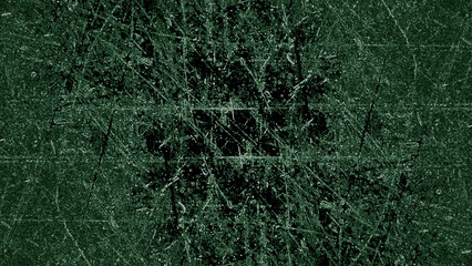 Green grunge background texture showing scratches and grain