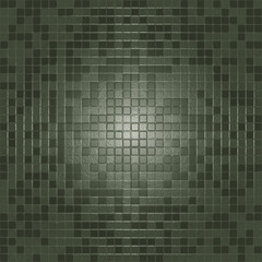Green square tiles creating a textured and geometric background