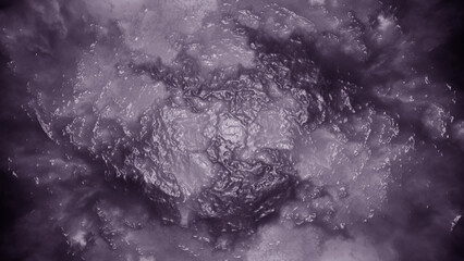 Purple abstract background resembling a boiling viscous liquid or a cloudy planet surface