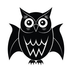 owl on white background