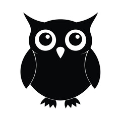 owl on white background