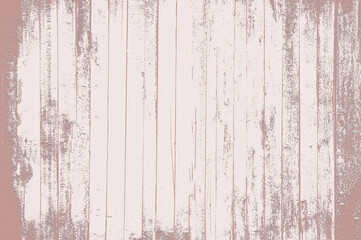 White and pink weathered wood background showing vertical wooden planks