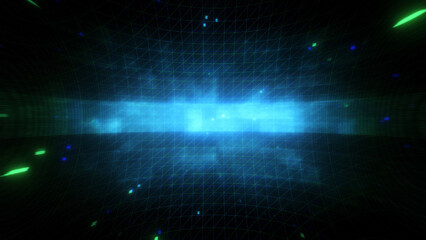 Obraz premium An abstract polygon glitch and noise background.
