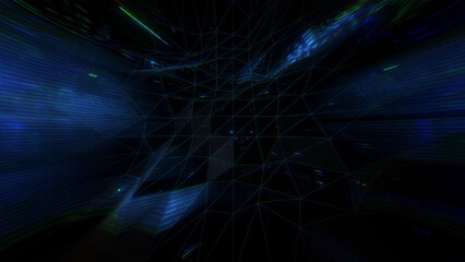 An abstract polygon glitch and noise background.