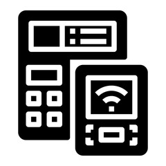 icon rfid chip with style glyph