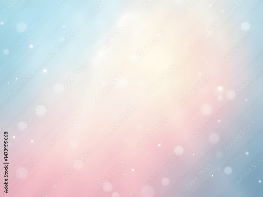 Poster soft and dreamy background image with pastel colors and blurred lights, perfect for adding a touch o